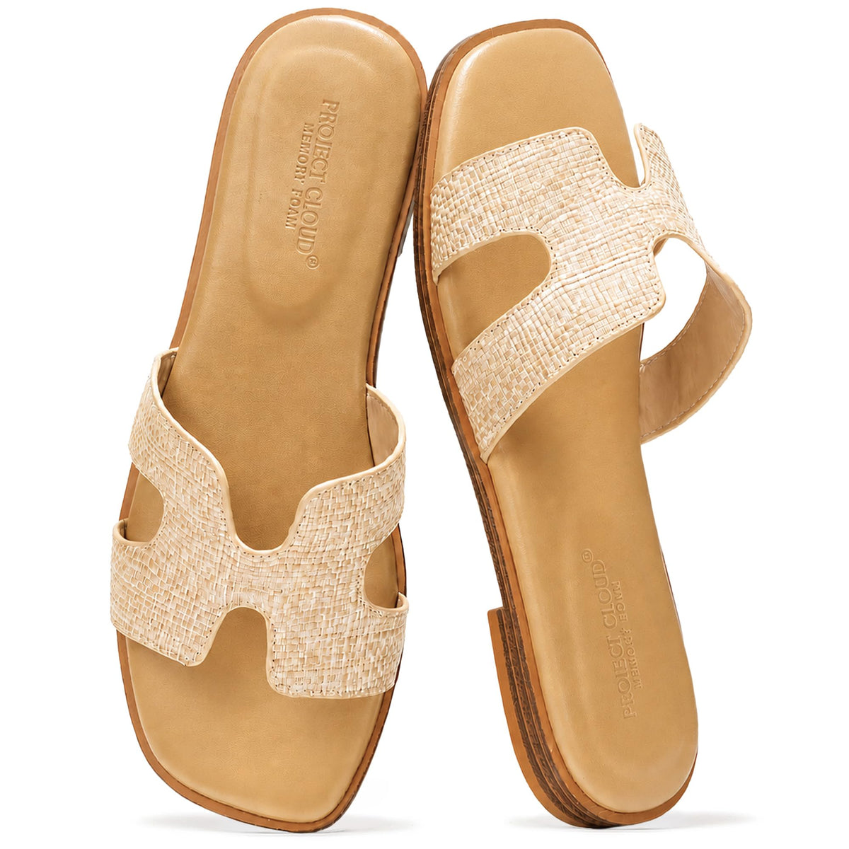 Project Cloud 100% Genuine Leather Sandals Women Flats For Women Everyday Slides for Women