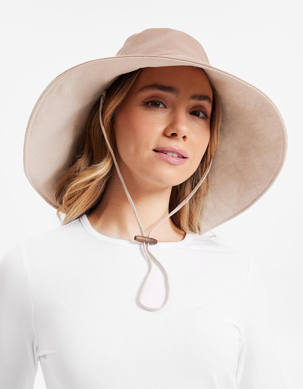 Solbari Women’s Ultra-Wide Cotton Linen Sun Hat UPF 50+