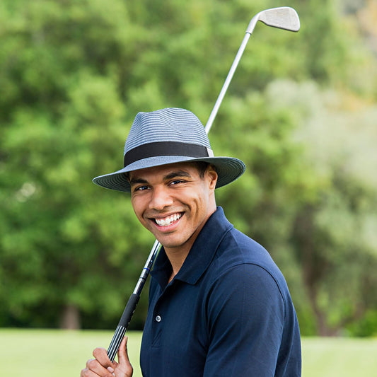 CARKELLA by Wallaroo Men’s Fairway Fedora – UPF 50+, UV Sun Protection, Packable and Adjustable Sizes – Classic Resort Style