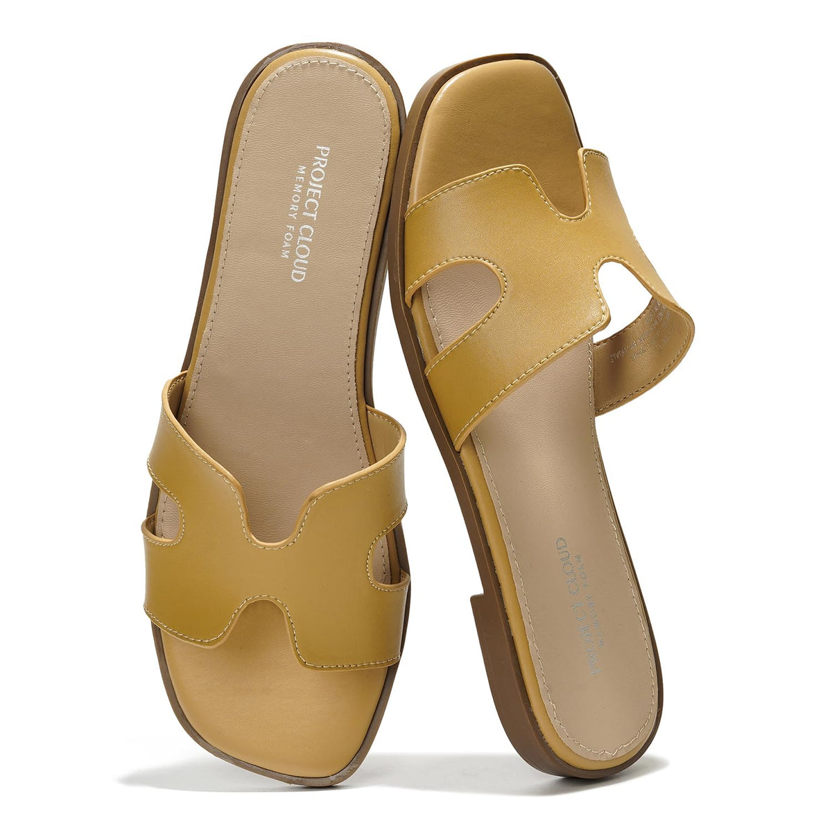 Project Cloud 100% Genuine Leather Sandals Women Flats For Women Everyday Slides for Women