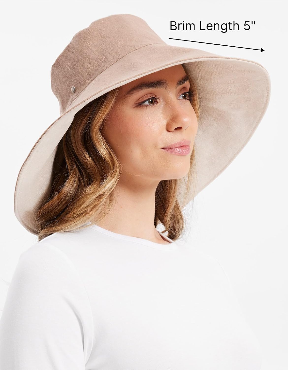 Solbari Women’s Ultra-Wide Cotton Linen Sun Hat UPF 50+