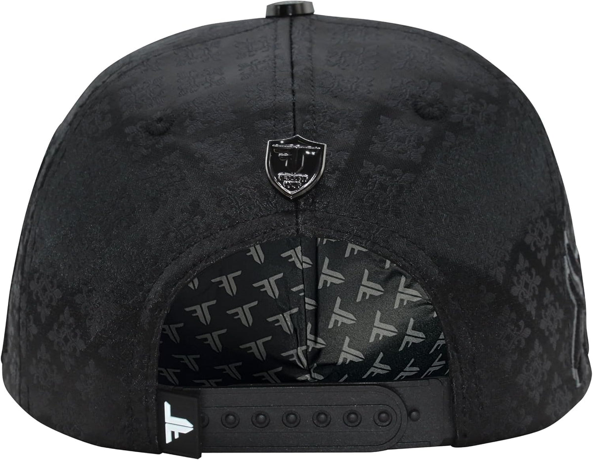 Ferreti Hats FT167 Premium Owl Hat for Men & Women – Black Snapback Baseball Cap with Blue Crystal Owl Emblem – Adjustable Streetwear Hat, Gorra Negra de Beisbol para Hombre y Mujer