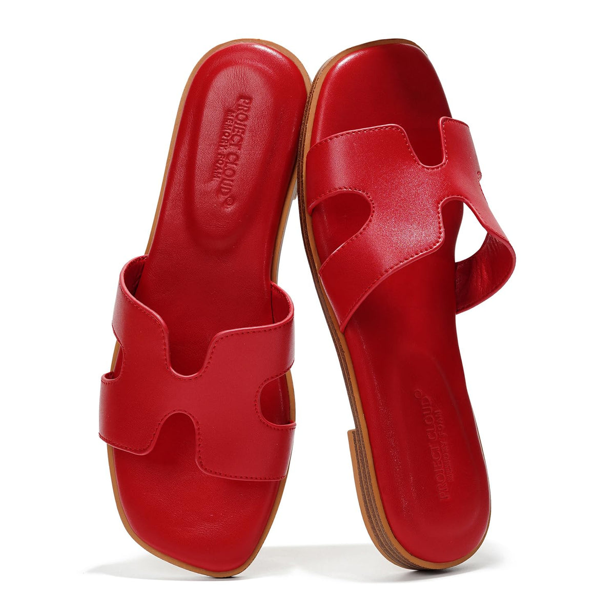 Project Cloud 100% Genuine Leather Sandals Women Flats For Women Everyday Slides for Women