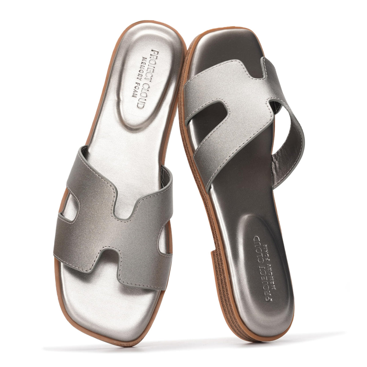 Project Cloud 100% Genuine Leather Sandals Women Flats For Women Everyday Slides for Women