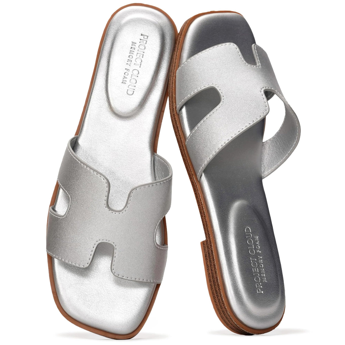 Project Cloud 100% Genuine Leather Sandals Women Flats For Women Everyday Slides for Women