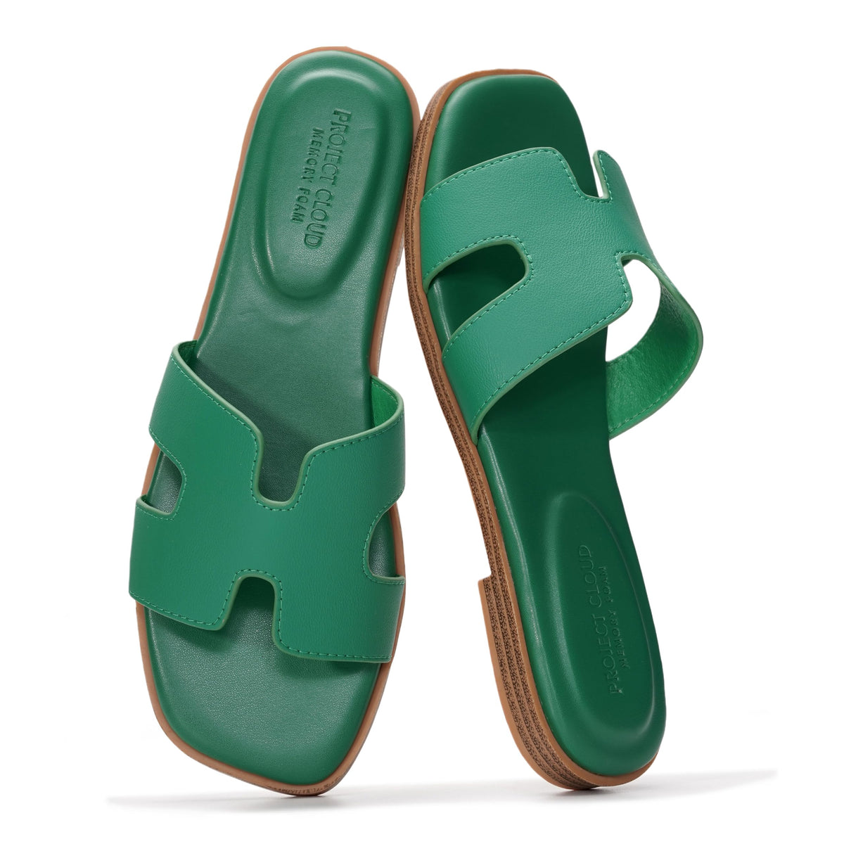 Project Cloud 100% Genuine Leather Sandals Women Flats For Women Everyday Slides for Women